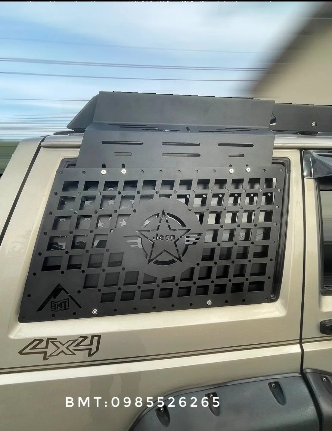 แผ่น MOLLE กระจกข้างท้าย (ภายนอก) Jeep Cherokee XJ