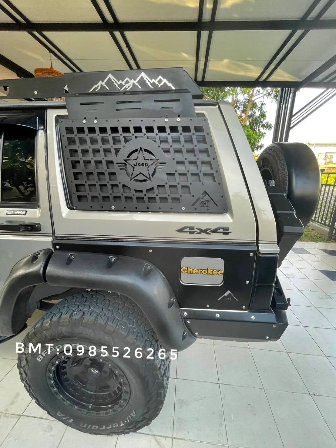 แผ่น MOLLE กระจกข้างท้าย (ภายนอก) Jeep Cherokee XJ รูปที่ 2